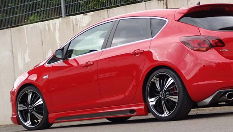 SIDE SKIRTS OPEL ASTRA J 5 DOORS 2009+ UNDER DOOR SPOILER ABS