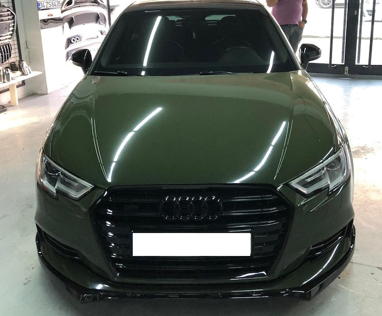 AUDI A3 8V 2016+ SPLITTER LIP SPOILER SOTTO PARAURTI ANTERIORE ABS LAMA AUTOELEGANCERICAMBI