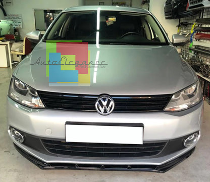 VW JETTA VI MK6 FRONT BUMPER SPLITTER GLOSS BLACK LIP SPOILER