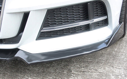 AUDI A3 8V 2017+ SLINE BUMPER SPLITTER ABS GLOSSY BLACK SPOILER 3 PIECES
