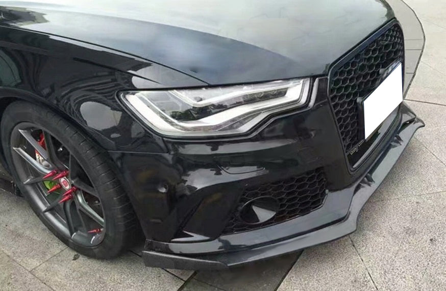 AUDI A7 2010-2017 SPOILER SOTTO PARAURTI ANTERIORE NERO ABS LOOK RS7 AUTOELEGANCERICAMBI