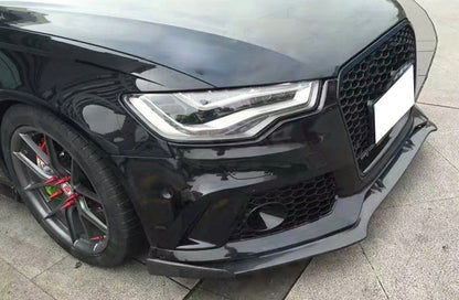 AUDI A7 2010-2017 SPOILER SOTTO PARAURTI ANTERIORE NERO ABS LOOK RS7 AUTOELEGANCERICAMBI