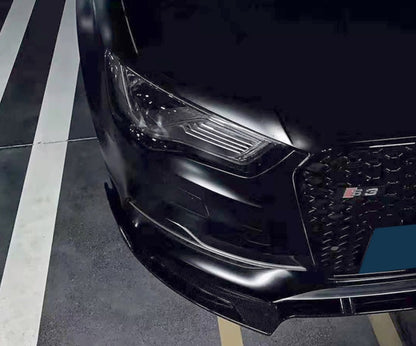SPLITTER SOTTO PARAURTI AUDI A3 8V SLINE ABS CARBONIO LOOK SPOILER RS3