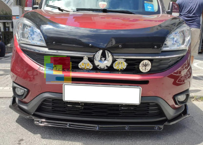 SPLITTER FIAT DOBLO 2010+ STANDARD LIP GLOSSY BLACK UNDER BUMPER ABS