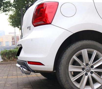 VW POLO 6R 6C REAR DIFFUSER UNDER BUMPER FOUR TIP ABS AESTHETIC