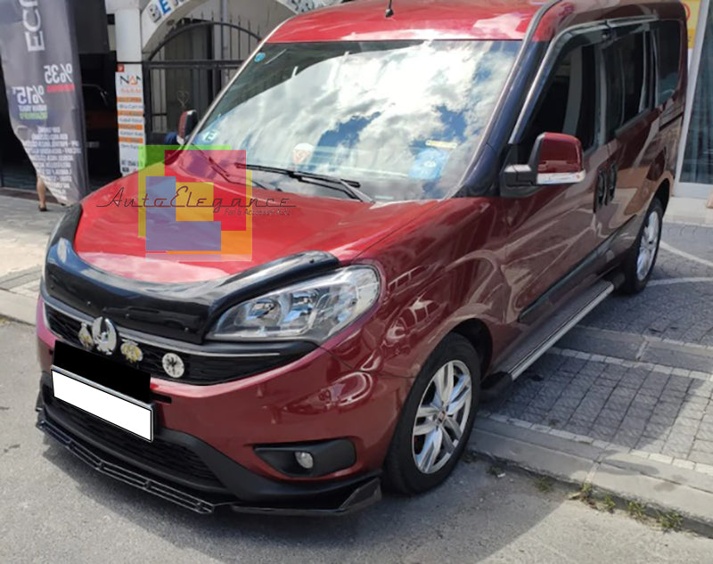 SPLITTER FIAT DOBLO 2010+ STANDARD LIP GLOSSY BLACK UNDER BUMPER ABS