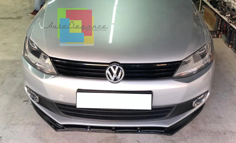 VW JETTA VI MK6 FRONT BUMPER SPLITTER GLOSS BLACK LIP SPOILER