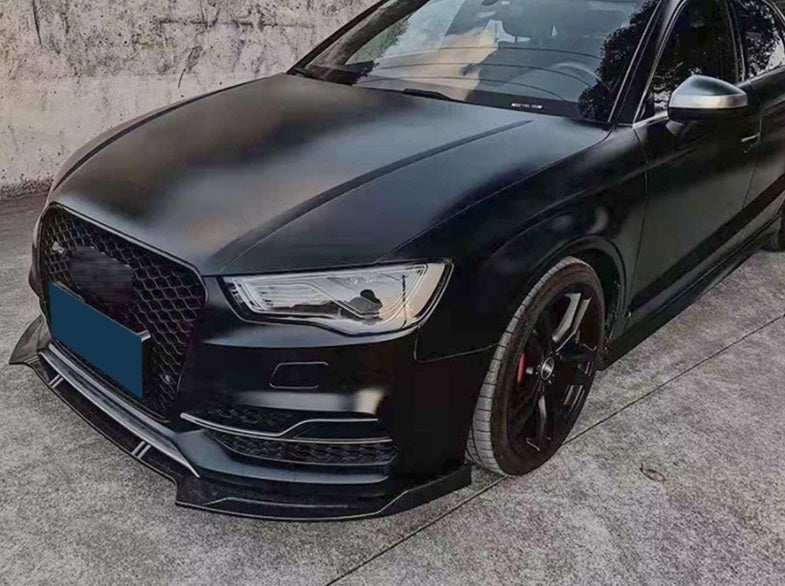 SPLITTER SOTTO PARAURTI AUDI A3 8V SLINE ABS CARBONIO LOOK SPOILER RS3