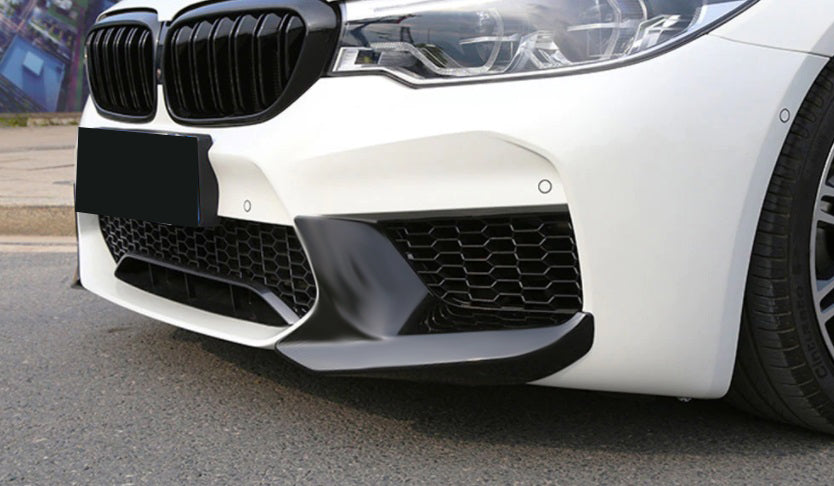 BMW 5 SERIES G30 G31 2015+ FRONT BUMPER SPLITTER GLOSSY BLACK MUSTACHE