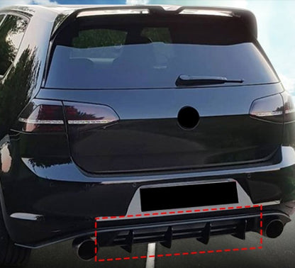 VW GOLF 7.5 2017-2020 ADDITIONAL FLAPS UNDER REAR BUMPER BLACK RLINE