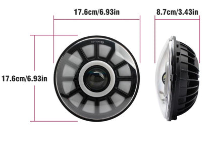 FARI ANTERIORI FULL LED LUCI DIURNE PER Jeep Wrangler JK 2007-2017 6000K LENTE