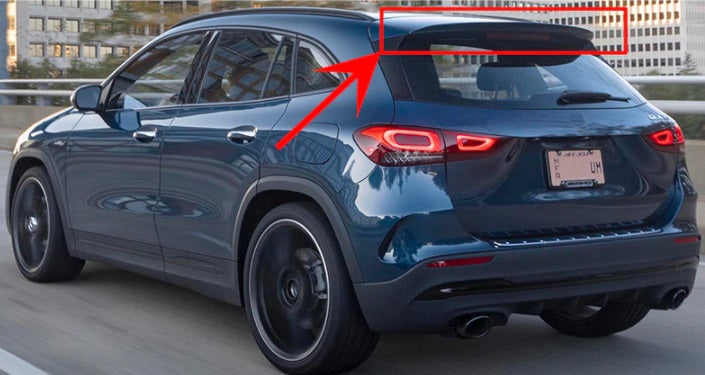 MERCEDES GLA H247 2020+ AMG REAR SPOILER ADDITIONAL ROOF WING GLOSS BLACK
