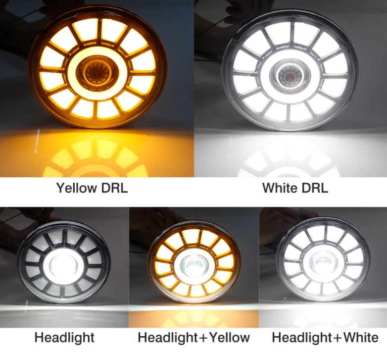 FARI ANTERIORI FULL LED LUCI DIURNE PER Jeep Wrangler TJ 1997~2006 6000K LENTE