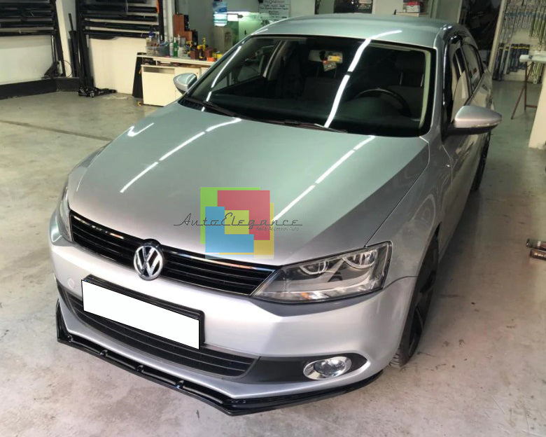 VW JETTA VI MK6 FRONT BUMPER SPLITTER GLOSS BLACK LIP SPOILER