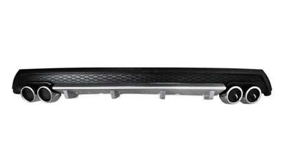 VW POLO 6R 6C REAR DIFFUSER UNDER BUMPER FOUR TIP ABS AESTHETIC