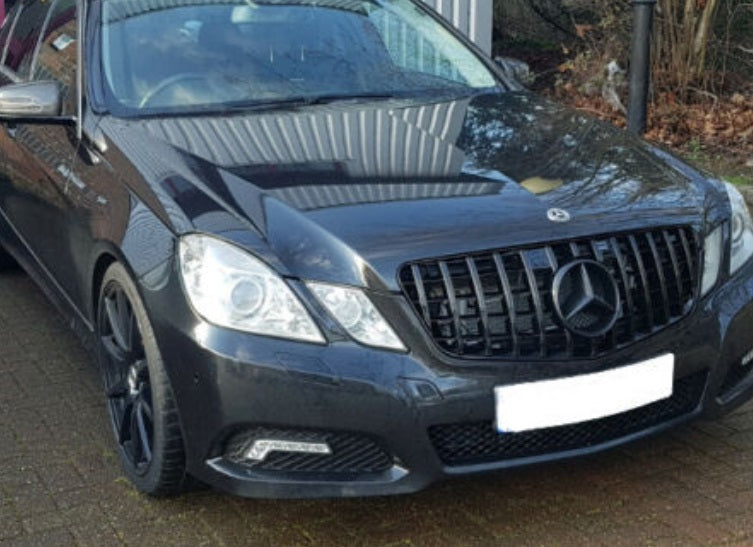 FRONT GRILLE MERCEDES E-CLASS W212 S212 09-12 BLACK AMG MASK