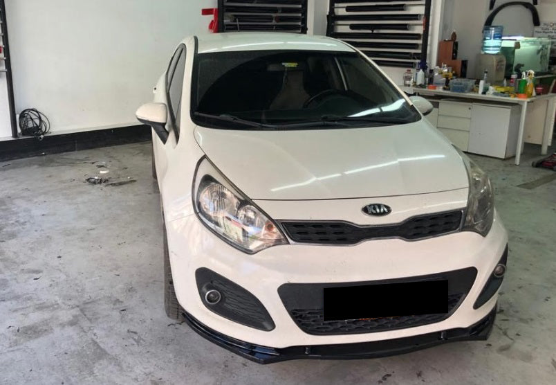 KIA RIO MK3 III LIP SPOILER SOTTO PARAURTI ANTERIORE IN ABS LOOK SPORTIVO NERO