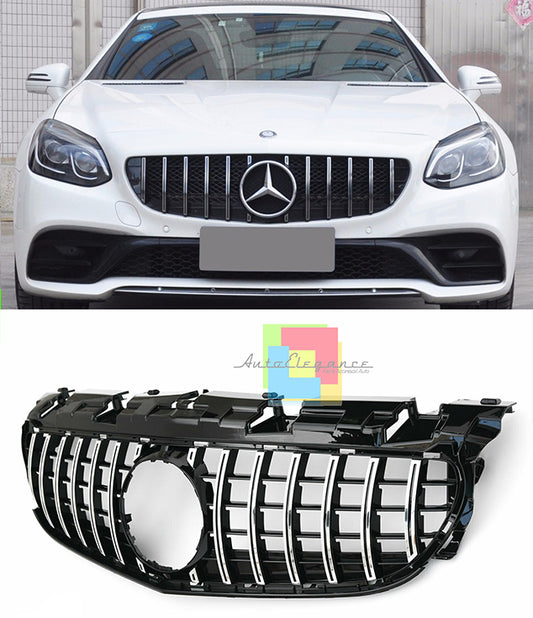 MERCEDES R172 SLC 2016-2019 FRONT GRILLE MASK SATIN PROFILES