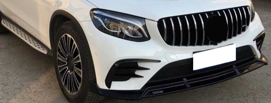 MERCEDES GLC 2015-2018 SPLITTER PARAURTI ANTERIORE SPOILER NERO AMG