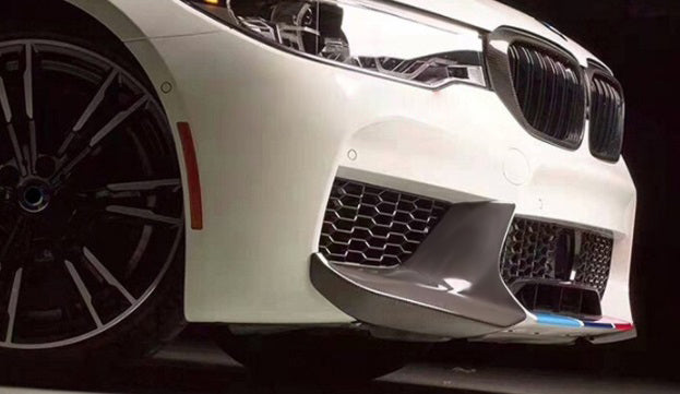 BMW 5 SERIES G30 G31 2015+ FRONT BUMPER SPLITTER GLOSSY BLACK MUSTACHE