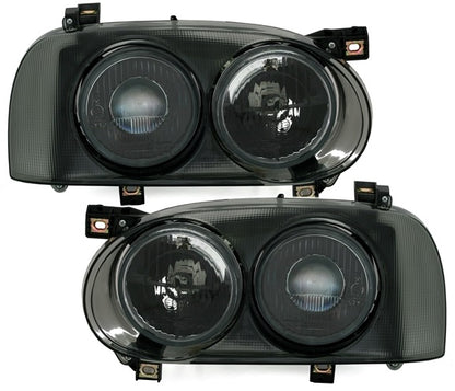 VW GOLF 3 III LENS HEADLIGHTS SMOKE HEADLIGHTS