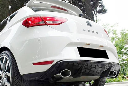 SEAT LEON 5F MK3 2012-2016 SPOILER DIFFUSORE POSTERIORE ABS NERO LUCIDO
