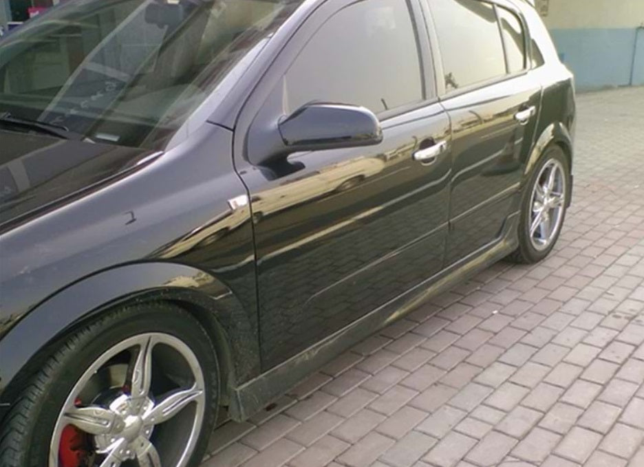 SIDE SKIRTS FOR OPEL ASTRA H SPOILER UNDER DOOR SPORT ABS