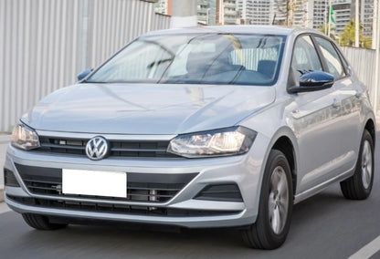 VW POLO AW1 2017+ CALOTTE ADESIVE SPECCHI SPECCHIETTI RETROVISORI NERO LUCIDO