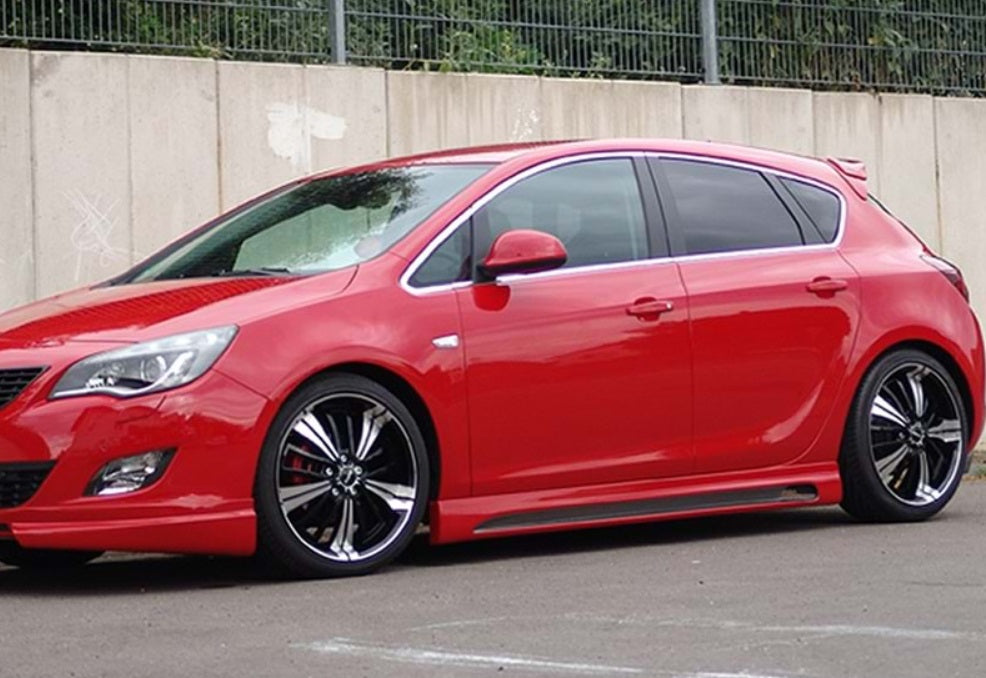 SIDE SKIRTS OPEL ASTRA J 5 DOORS 2009+ UNDER DOOR SPOILER ABS