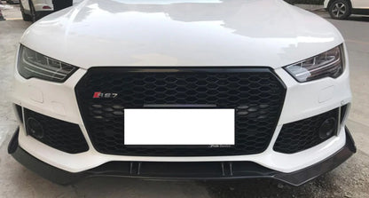 AUDI A7 2010-2017 SPOILER SOTTO PARAURTI ANTERIORE NERO ABS LOOK RS7 AUTOELEGANCERICAMBI