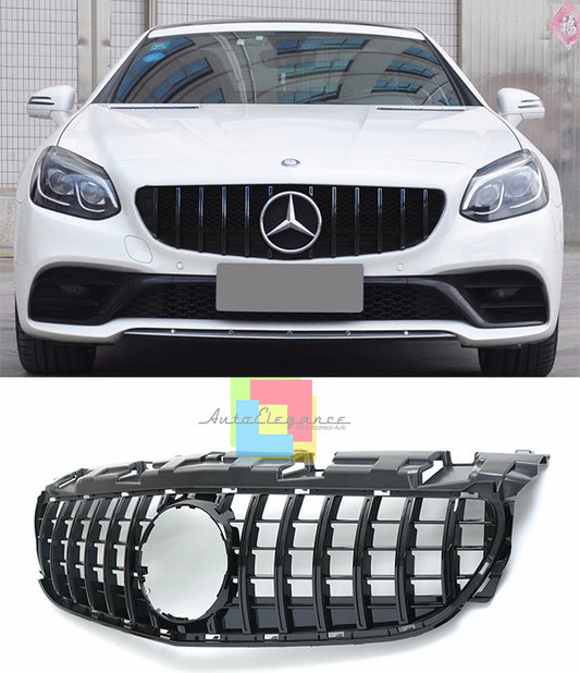 MERCEDES R172 SLC 2016-2019 FRONT GRILLE MASK BLACK PROFILES