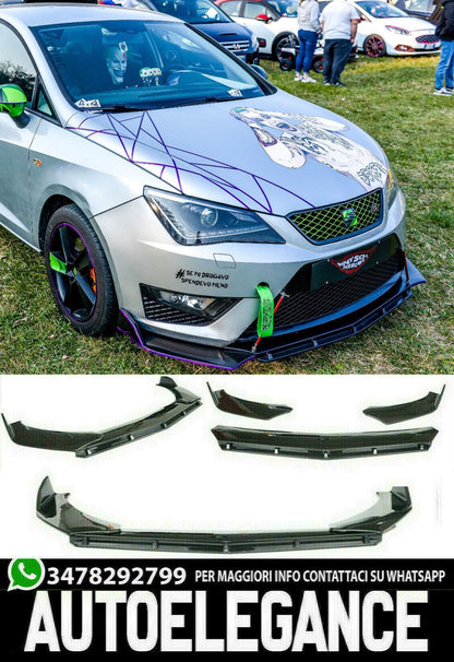 SEAT IBIZA 6J ABS SPLITTER FRONT BUMPER SPOILER