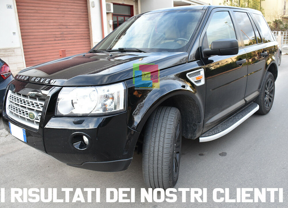 PEDANE LATERALI LAND ROVER FREELANDER II 2007+ SOTTOPORTA IN ALLUMINIO .-