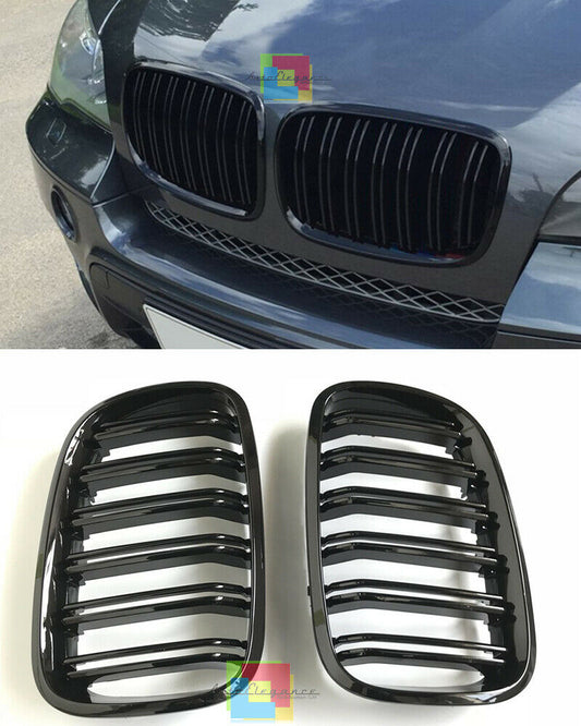 GRIGLIA ANTERIORE NERO LUCIDO M DOPPIA FASCIA BMW X5 E70 2006 AL 2013