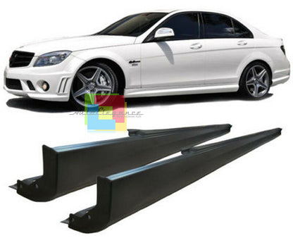 SIDE SKIRTS MERCEDES C-CLASS W204 2007-2011 AMG DOOR SPOILER -