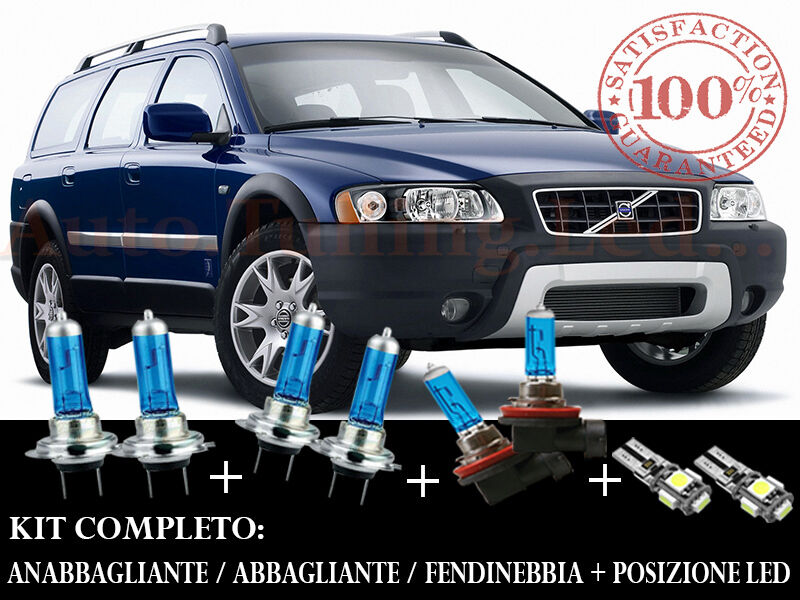 VOLVO XC70 1997-2007 SET COMPLETO LAMPADE BLU XENON + POSIZIONE A LED