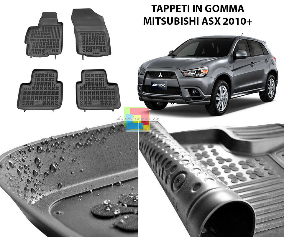 MITSUBISHI ASX 2010 IN POI TAPPETINI AUTO IN GOMMA - TAPPETI TOP QUALITA -1-