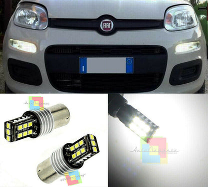 FIAT PANDA III MK3 6000K 2x LAMPADE DIURNE POSIZIONE DRL LED NO AVARIA BAY15D .-