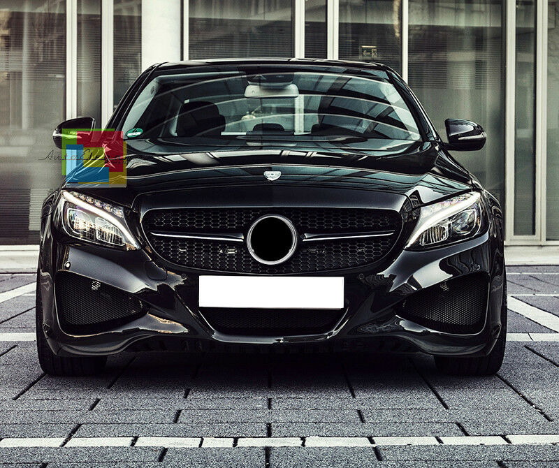 MERCEDES CLASSE C W205 S205 2014+ GRIGLIA ANTERIORE NERA DESIGN AMG