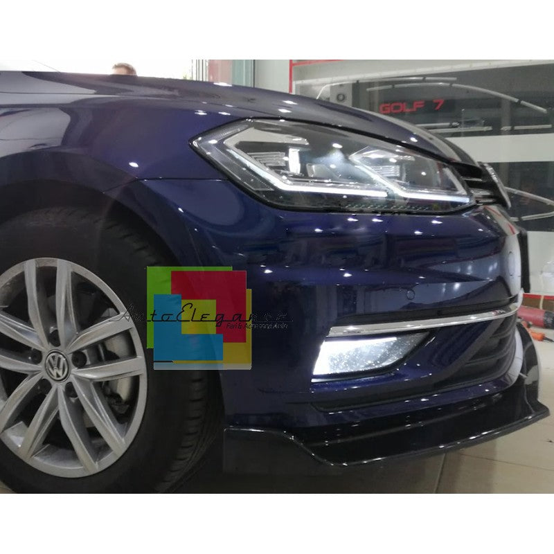 VW GOLF 7.5 FACELIFT SPOILER UNDER FRONT BUMPER ABS BLACK 