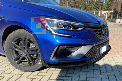 RENAULT MEGANE 2016-2021 FRONT BUMPER SPLITTER GLOSS BLACK RS LOOK