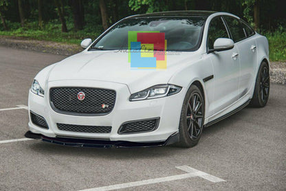 JAGUAR XJ X351 FRONT BUMPER SPLITTER GLOSS BLACK RS LOOK