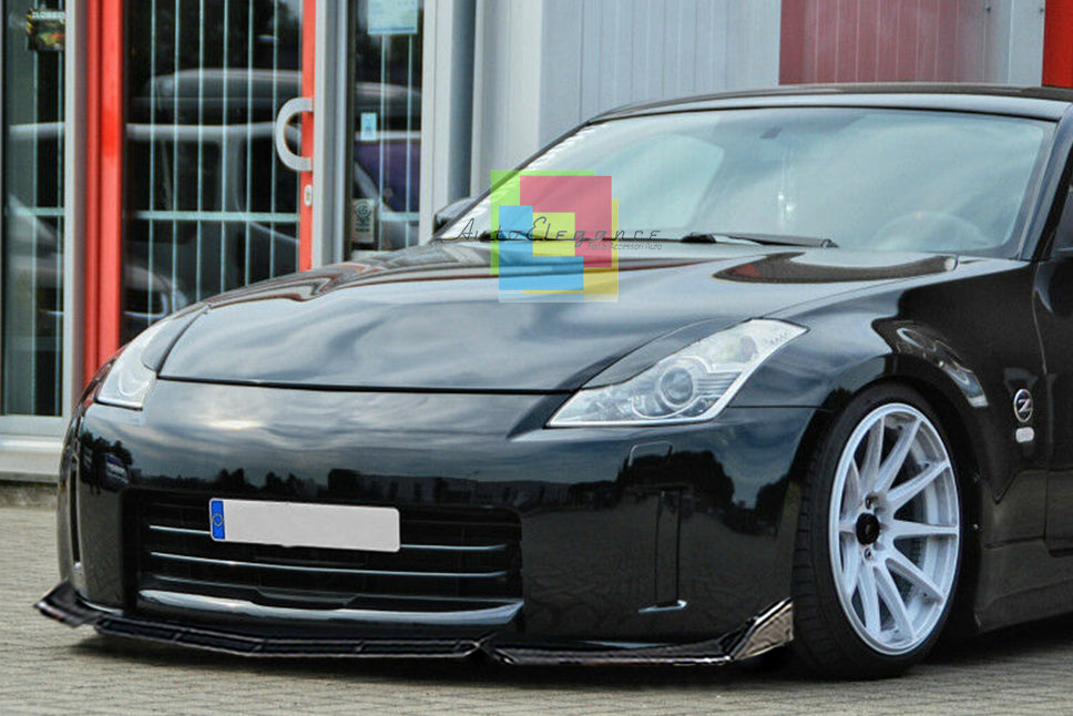 NISSAN 350Z FRONT BUMPER SPLITTER GLOSS BLACK RS LOOK