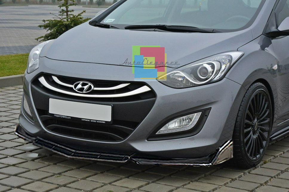 HYUNDAI I30 II 2011-2017 FRONT BUMPER SPLITTER GLOSS BLACK RS LOOK