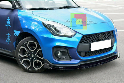 SUZUKI SWIFT V 2017+ FRONT BUMPER SPLITTER GLOSS BLACK RS LOOK