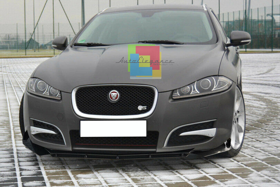 JAGUAR XF X250 FRONT BUMPER SPLITTER GLOSS BLACK RS LOOK