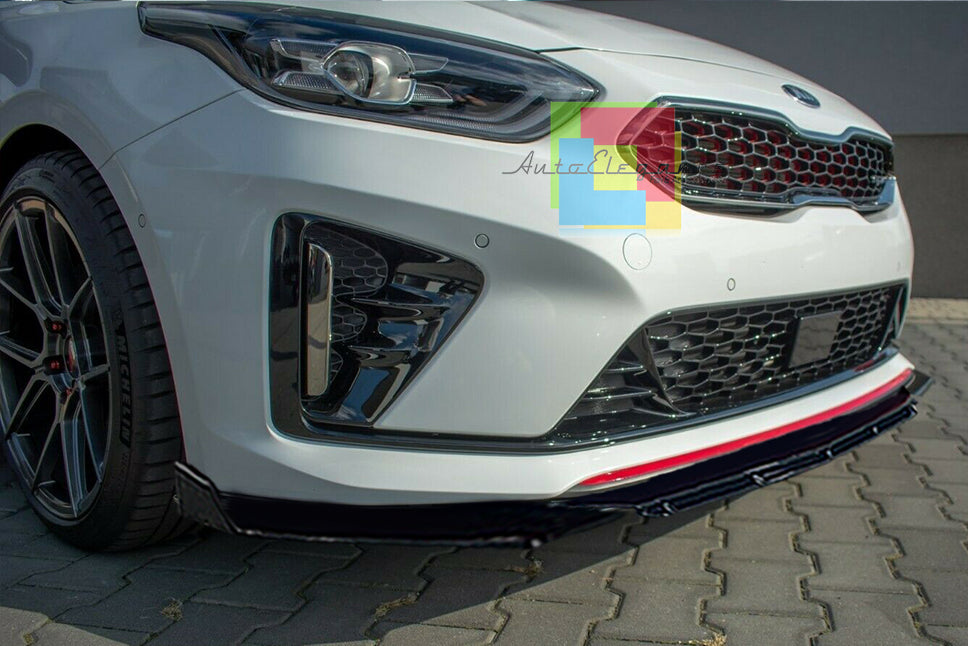 KIA PROCEED GT 2018+ SPLITTER PARAURTI ANTERIORE NERO LUCIDO LOOK RS