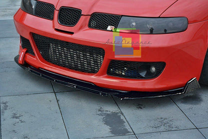 SEAT LEON 1M1 1999-2006 FRONT BUMPER SPLITTER GLOSS BLACK RS LOOK