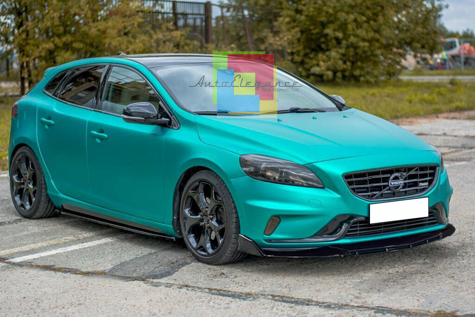 VOLVO V40 2012-2019 FRONT BUMPER SPLITTER GLOSS BLACK RS LOOK