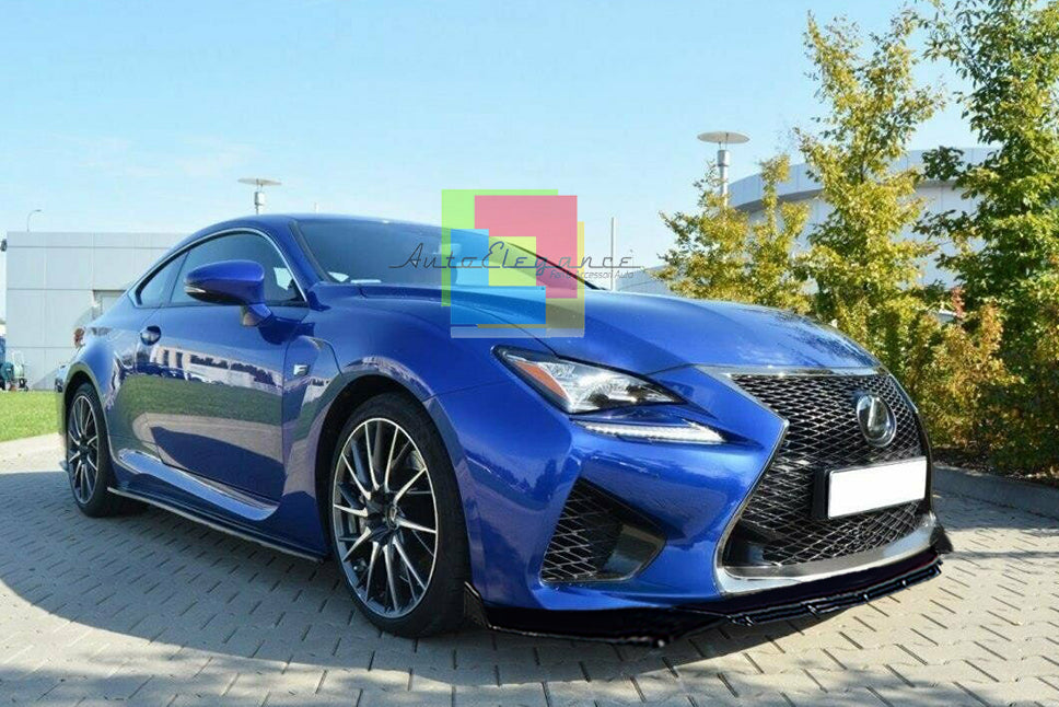 LEXUS RC F FRONT BUMPER SPLITTER GLOSS BLACK RS LOOK